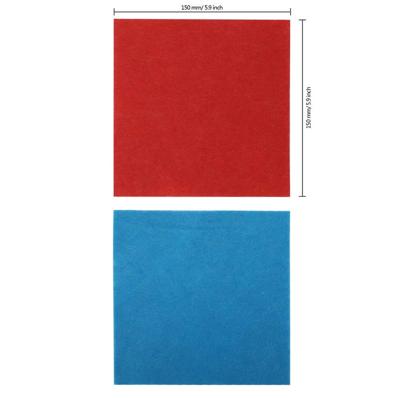 Konsait 50 Pieces Craft Felt Fabric Sheets 6 x 6 Inches with 1mm Thickness Assorted Color Stiff Sewing Material Squares Nonwoven Patchwork Sewing DIY Craft - Image 5